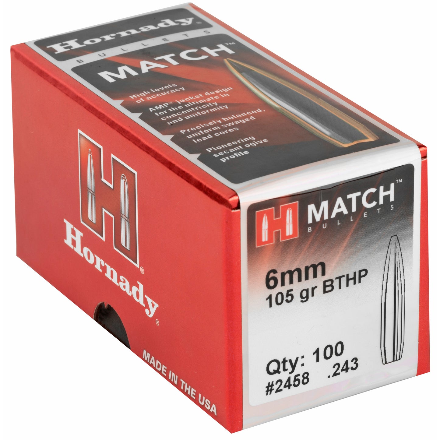 HRNDY MATCH 6MM .243 105GR 100CT