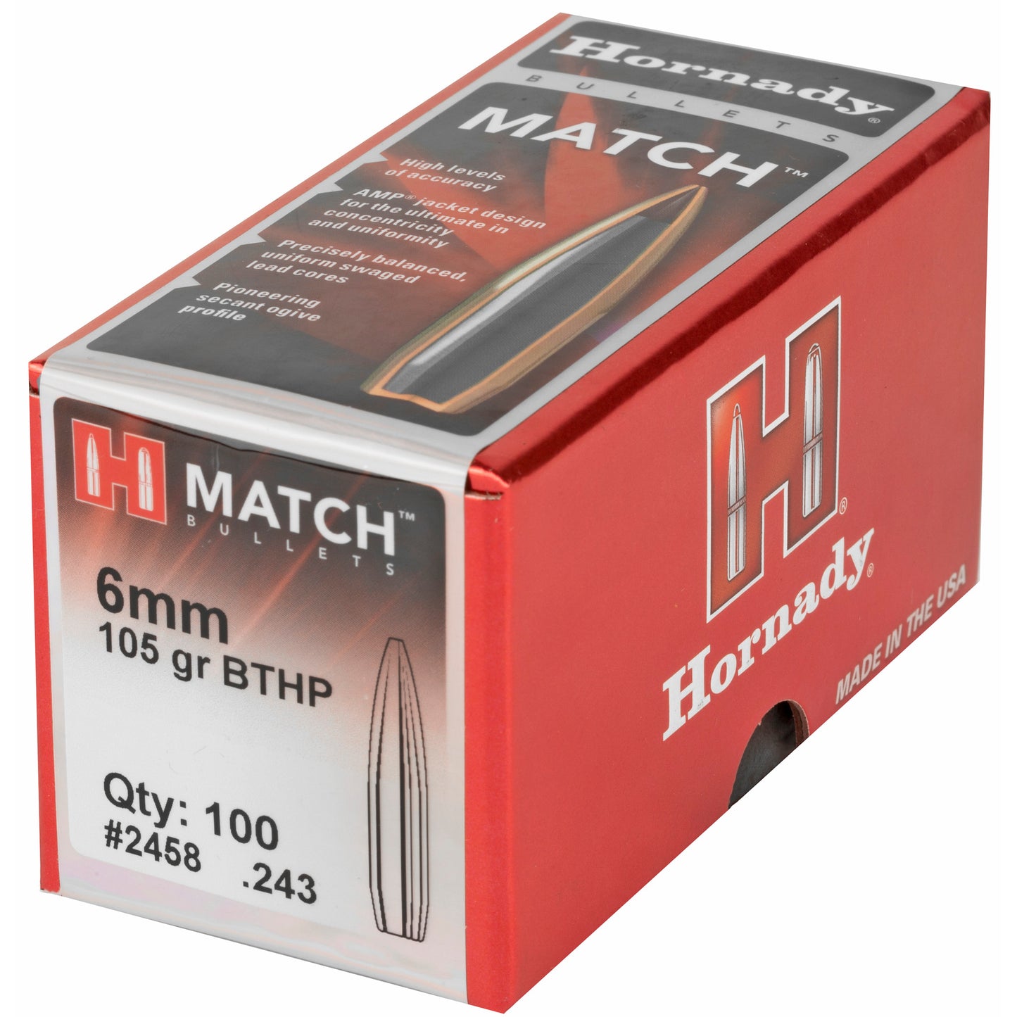 HRNDY MATCH 6MM .243 105GR 100CT