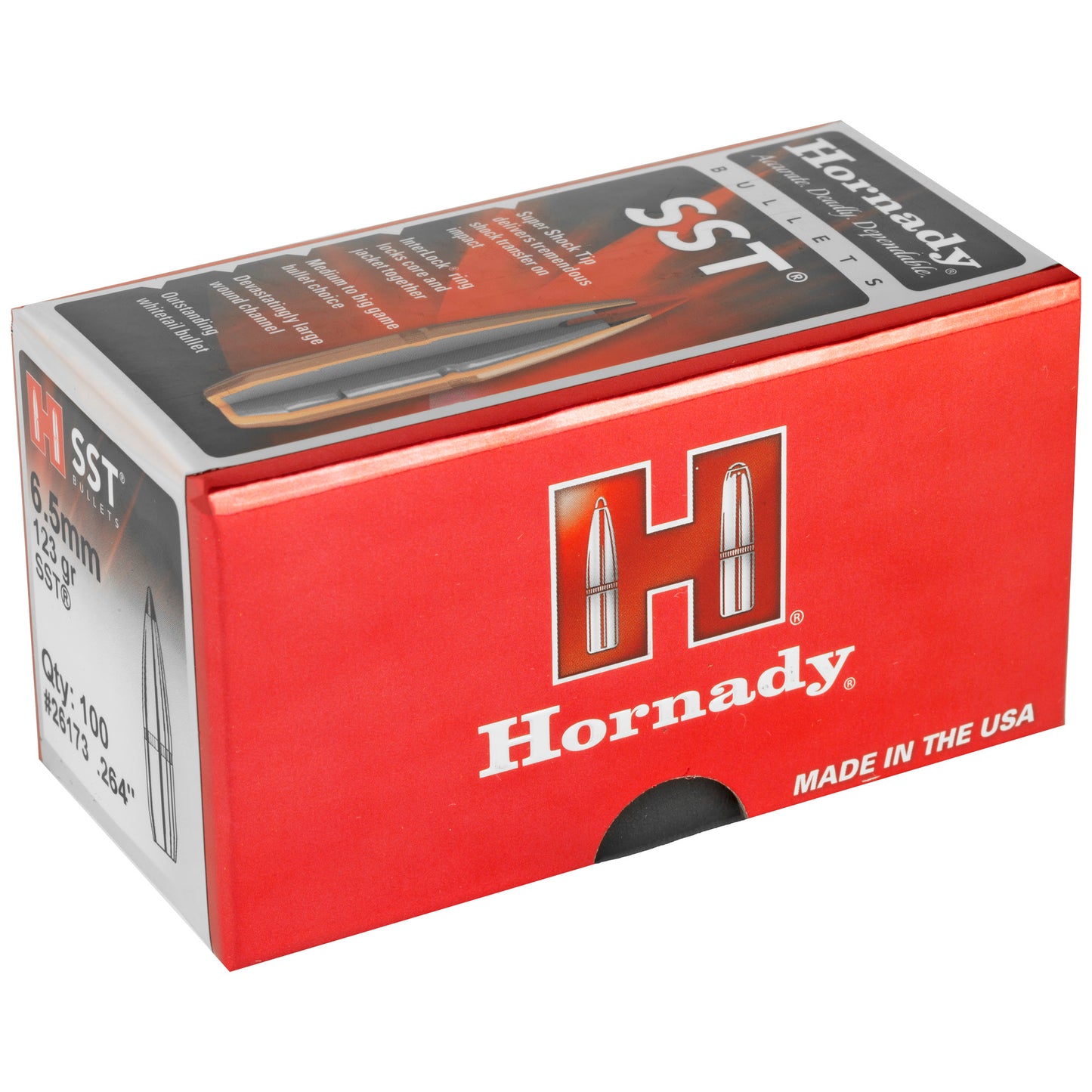 HRNDY SST 6.5MM .264 123GR 100CT