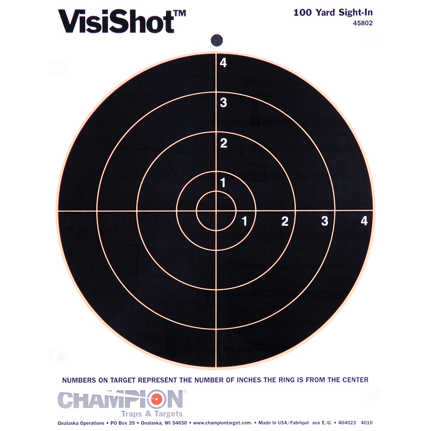 CHAMPION VISISHOT 8 BULLSEYE 10PK