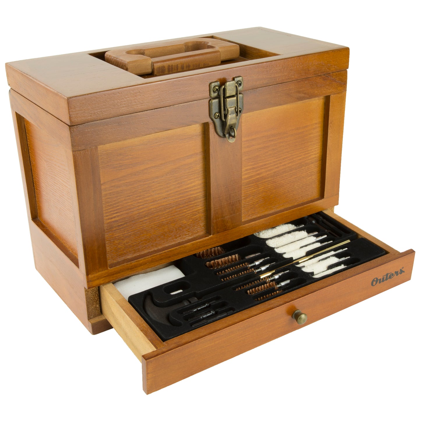 OUTERS 25PC UNIV CLNG TOOL BOX WOOD