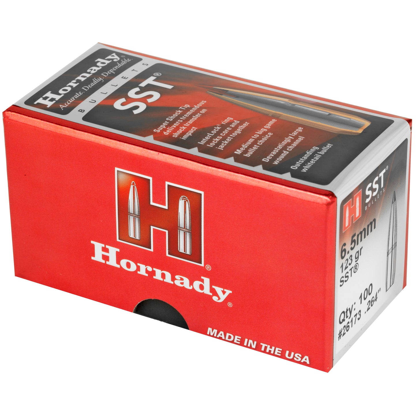 HRNDY SST 6.5MM .264 123GR 100CT