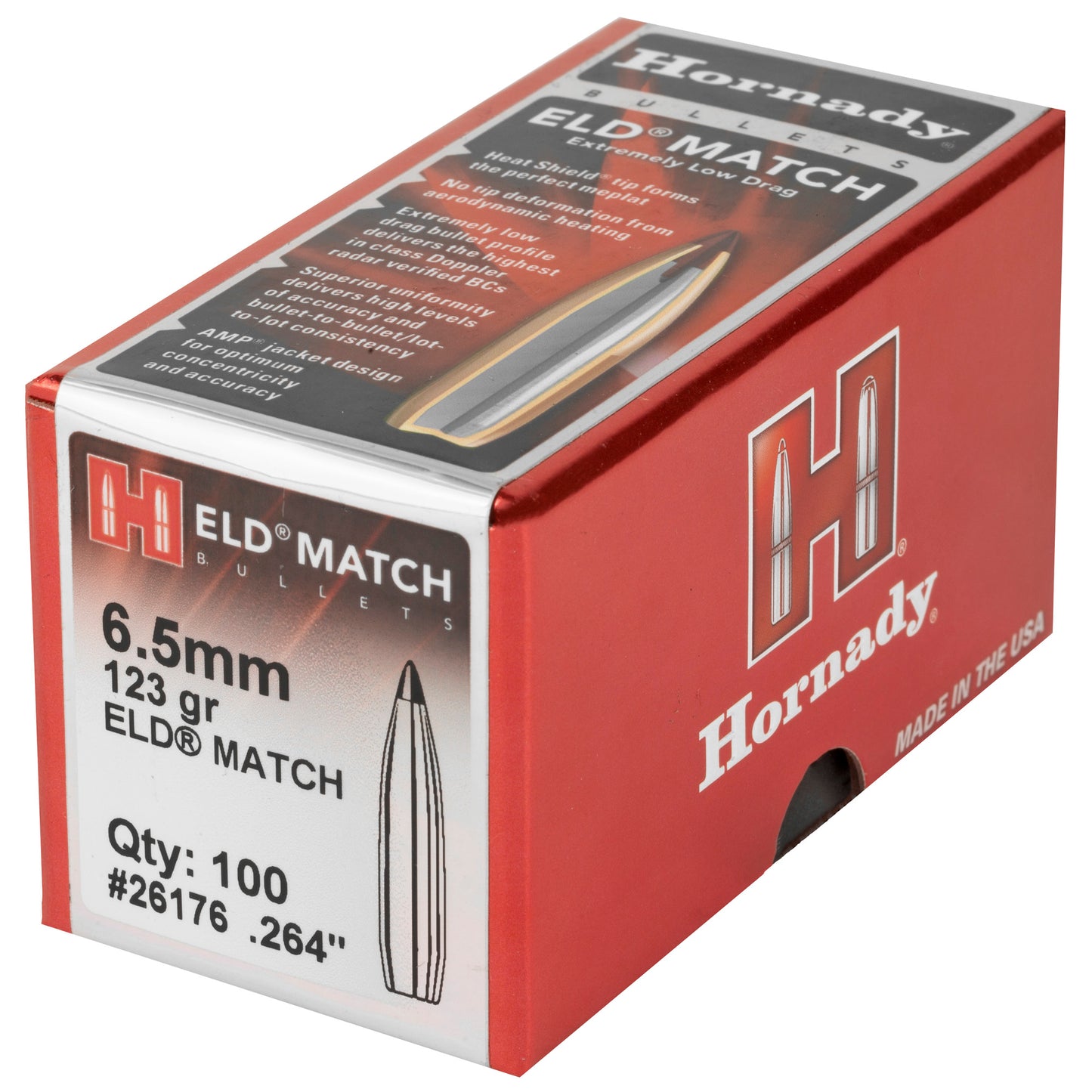 HRNDY ELD-M 6.5MM .264 123GR 100CT