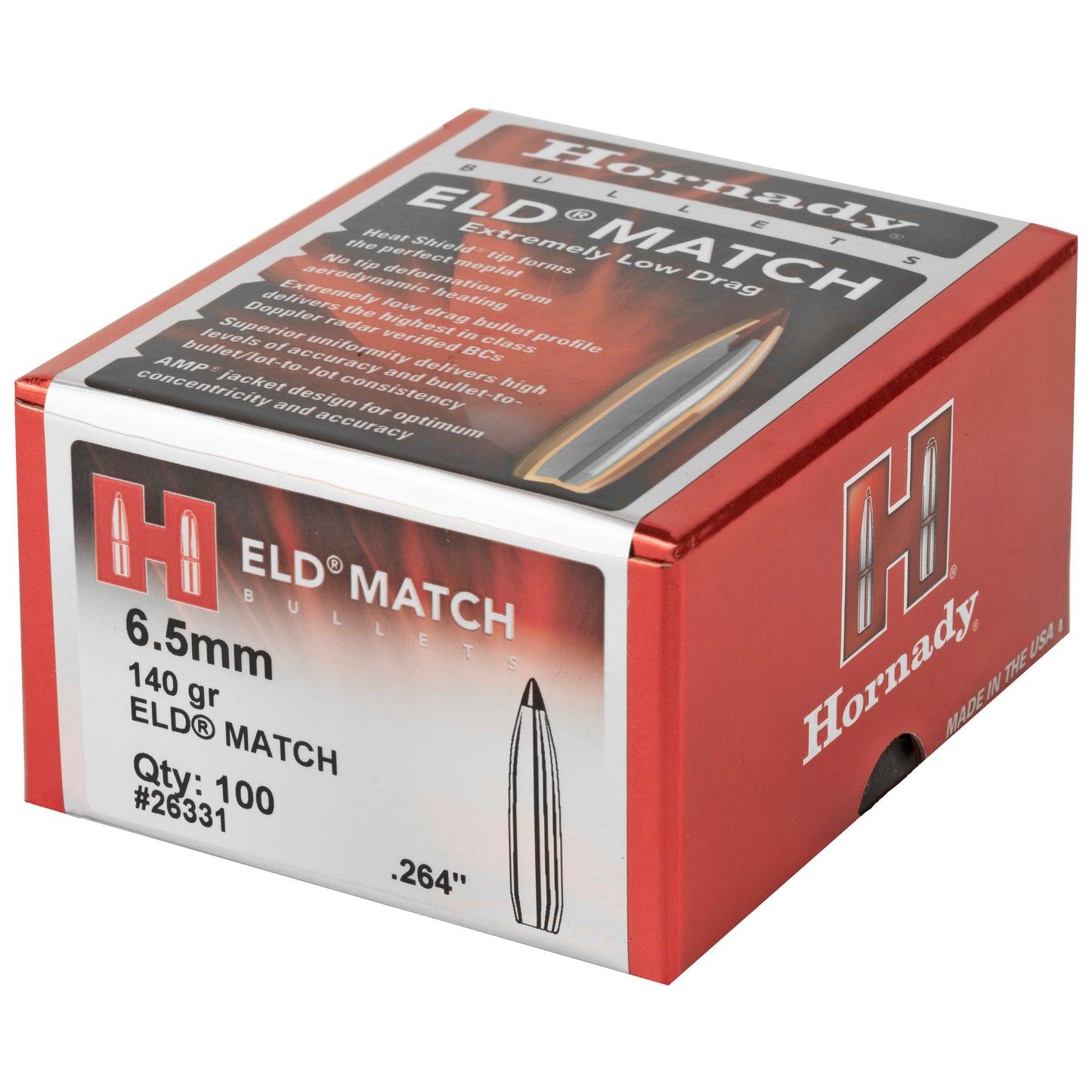 HRNDY ELD-M 6.5MM .264 140GR 100CT