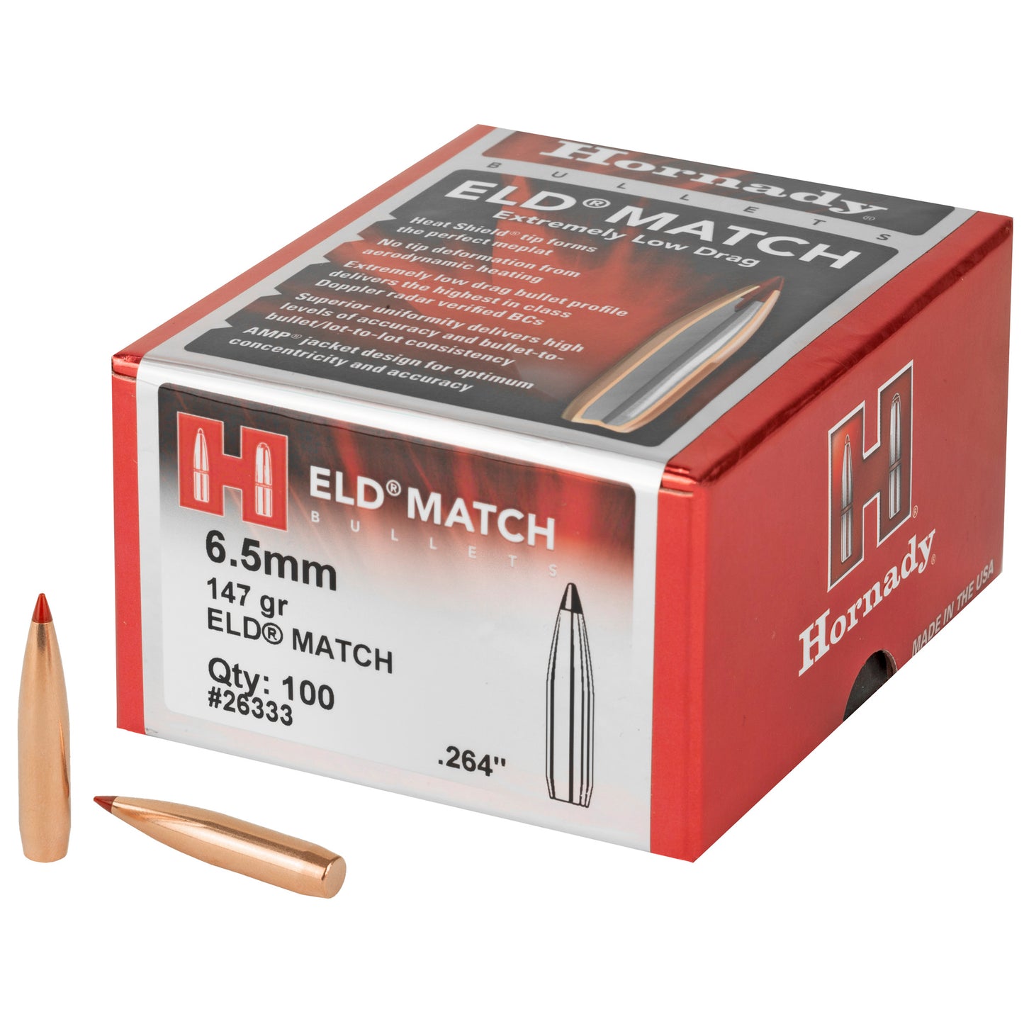 HRNDY ELD-M 6.5MM .264 147GR 100CT