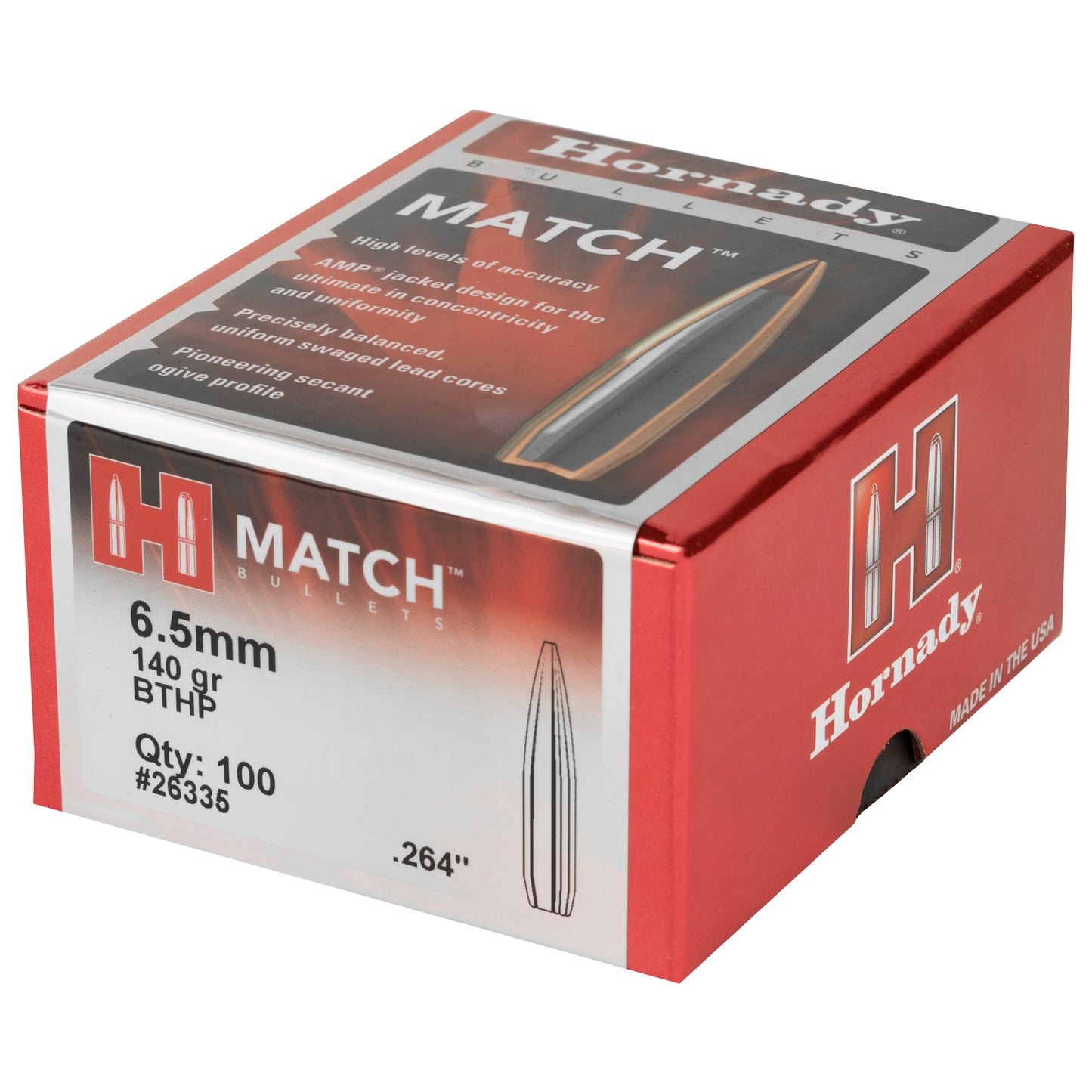 HRNDY MATCH 6.5MM .264 140GR 100CT