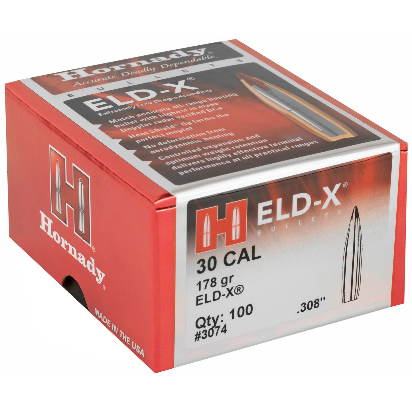 HRNDY ELD-X 30CAL .308 178GR 100CT