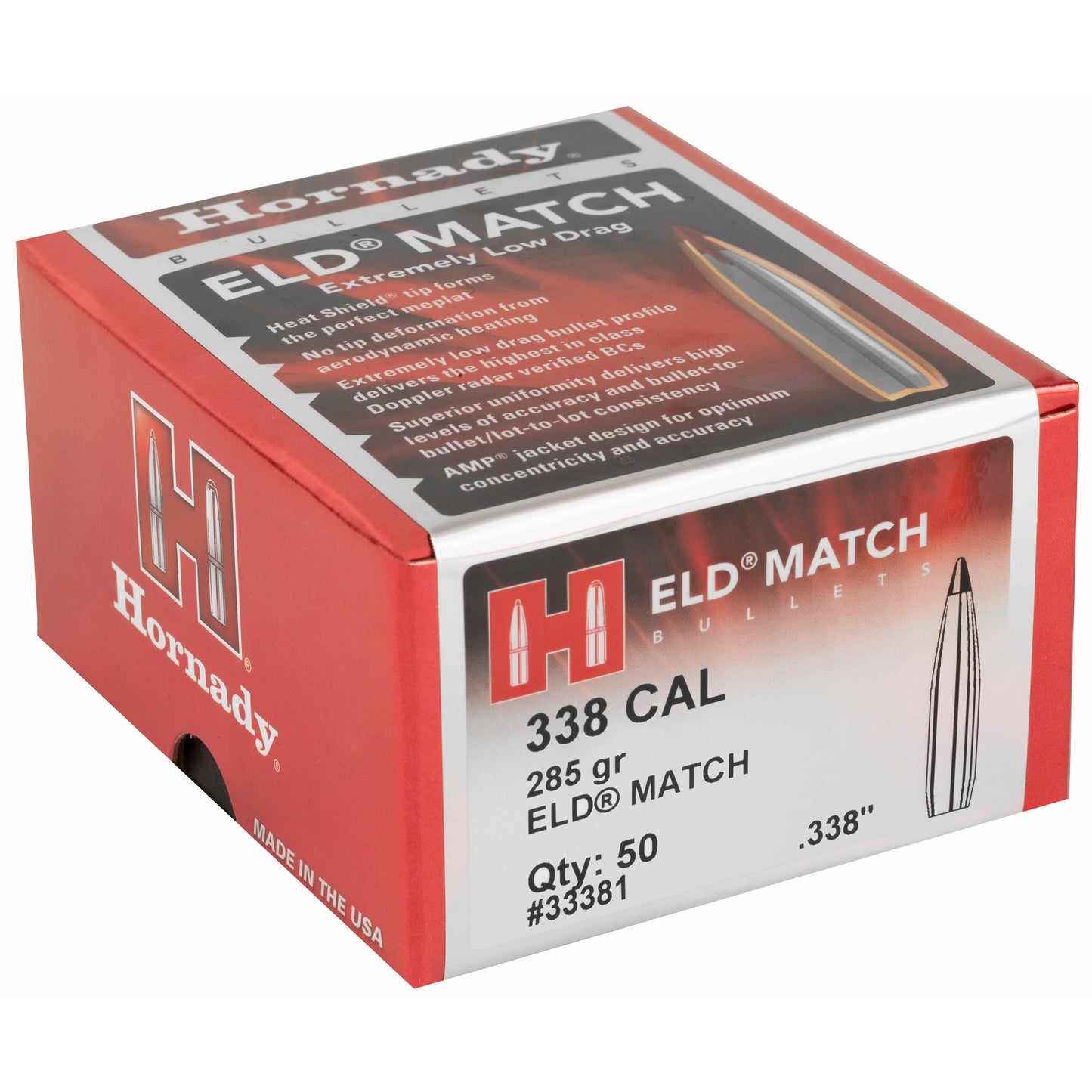 HRNDY ELD-M 338CAL 285GR 50