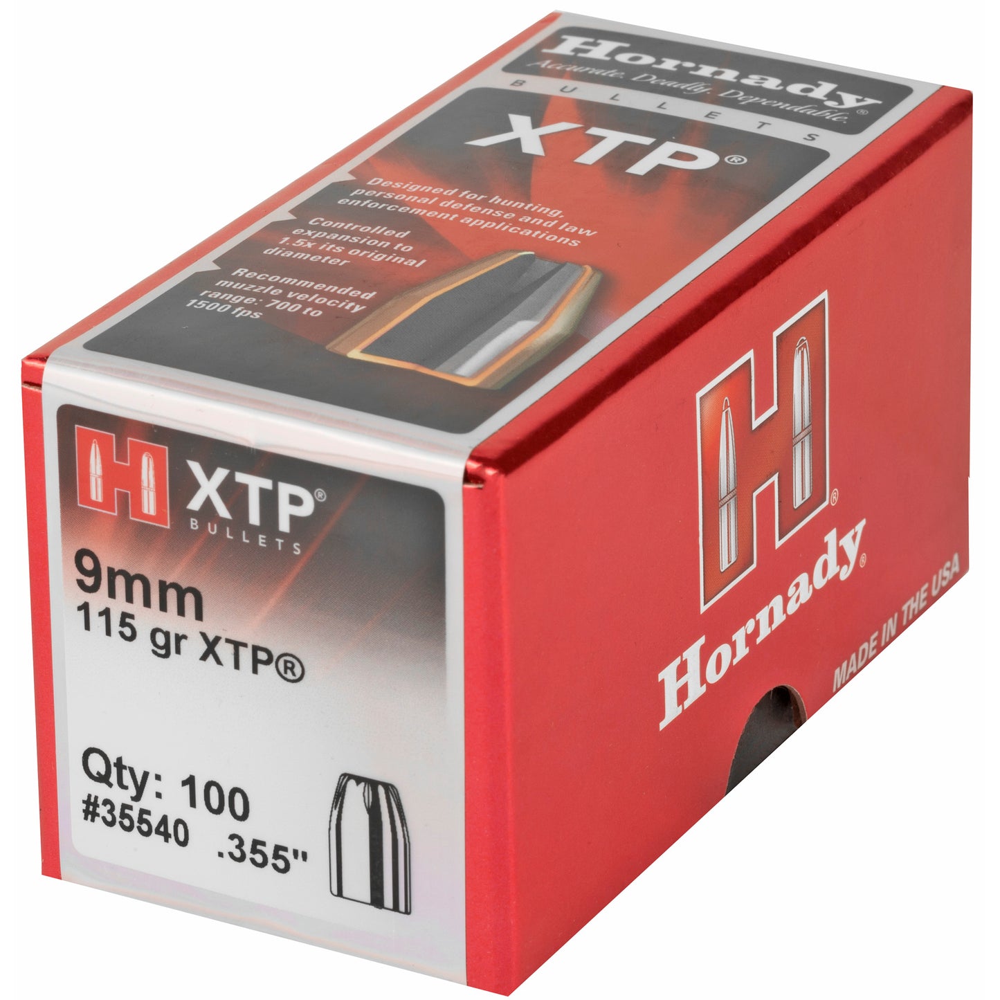 HRNDY XTP 9MM .355 115GR 100CT