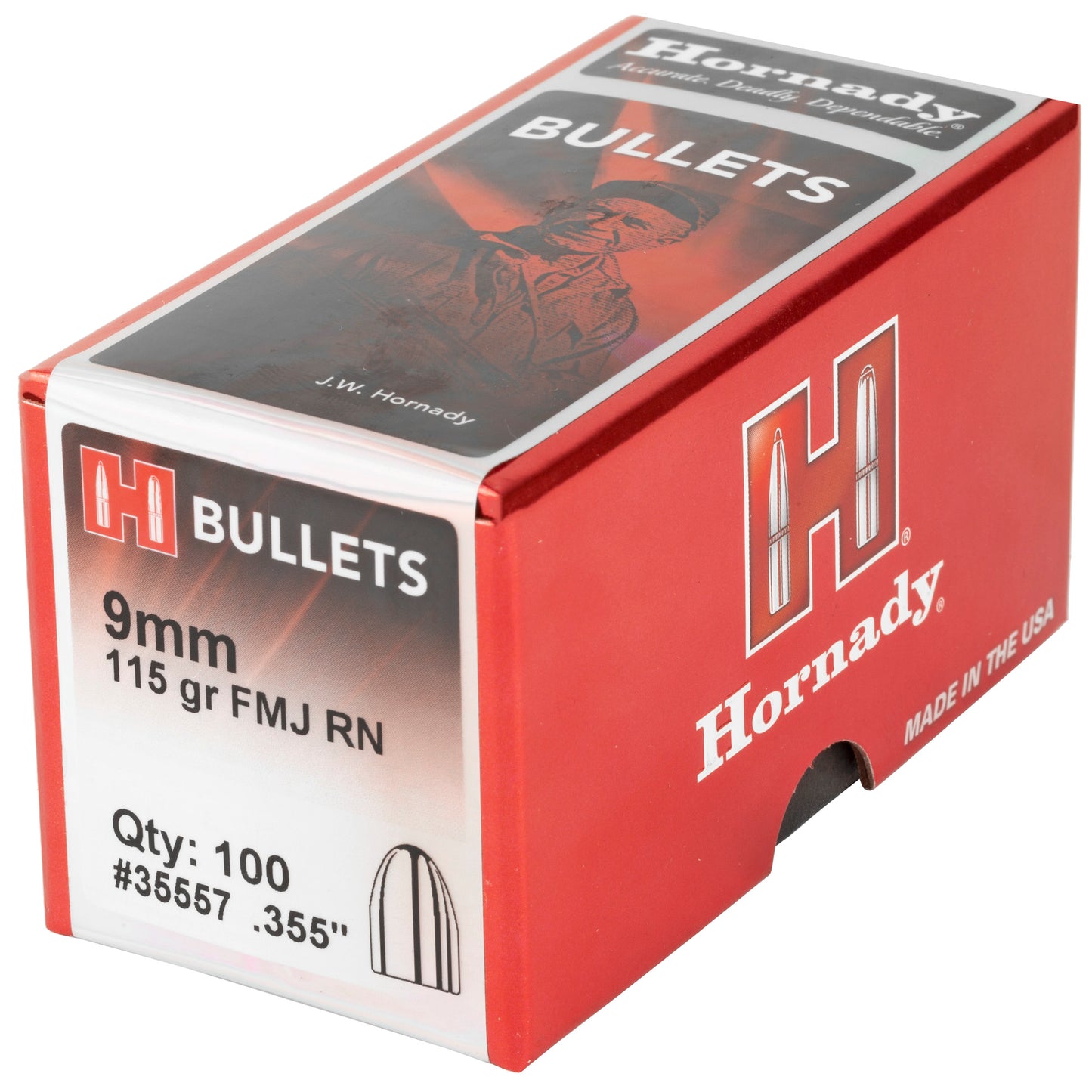 HRNDY FMJ-RN 9MM .355 115GR 100CT