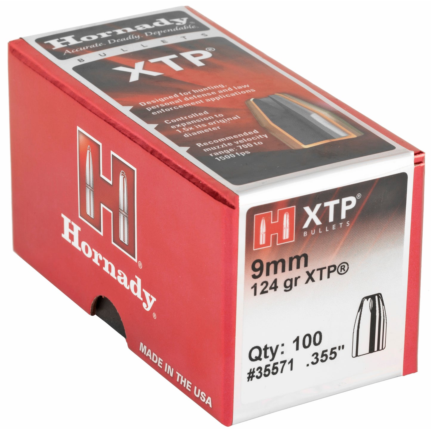 HRNDY XTP 9MM .355 124GR 100CT