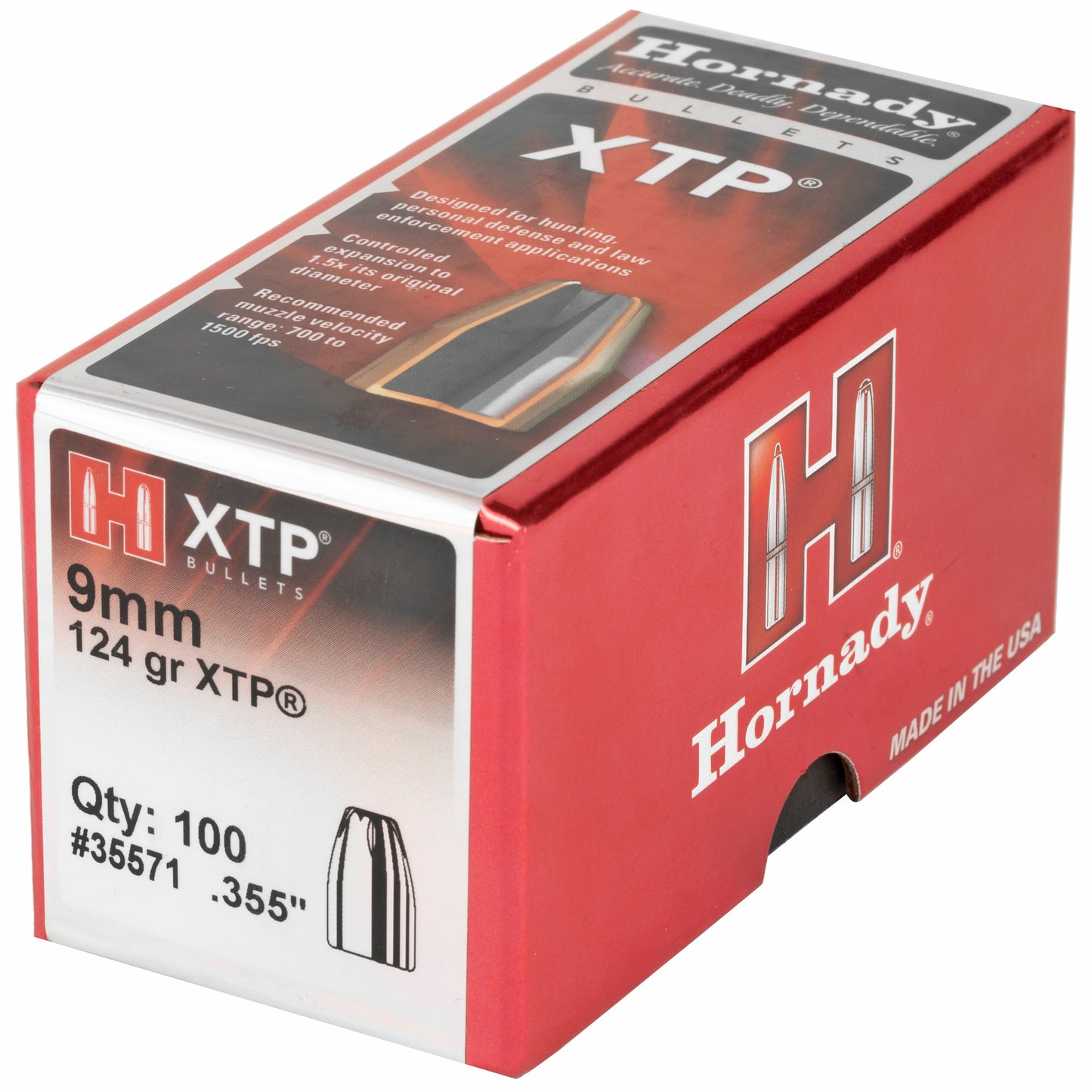 HRNDY XTP 9MM .355 124GR 100CT