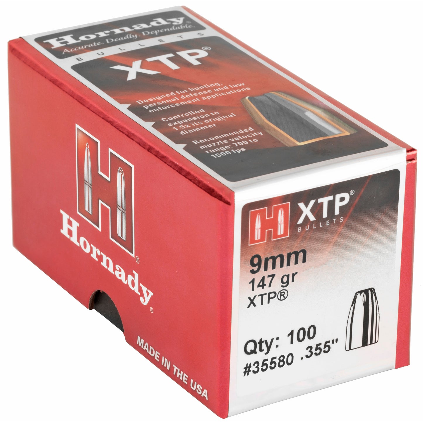 HRNDY XTP 9MM .355 147GR 100CT