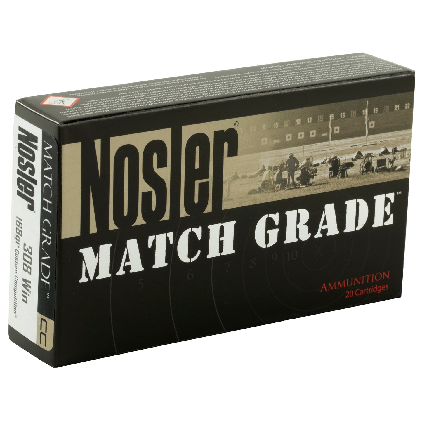 NOSLER 308WIN 168GR CC 20/200