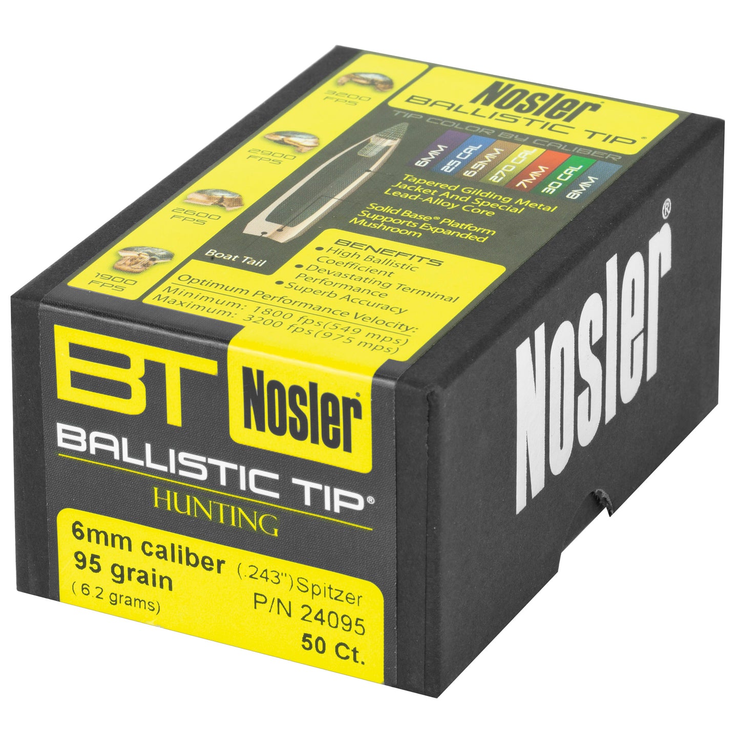 NOSLER 6MM 95GR BALLISTIC TIP 50CT