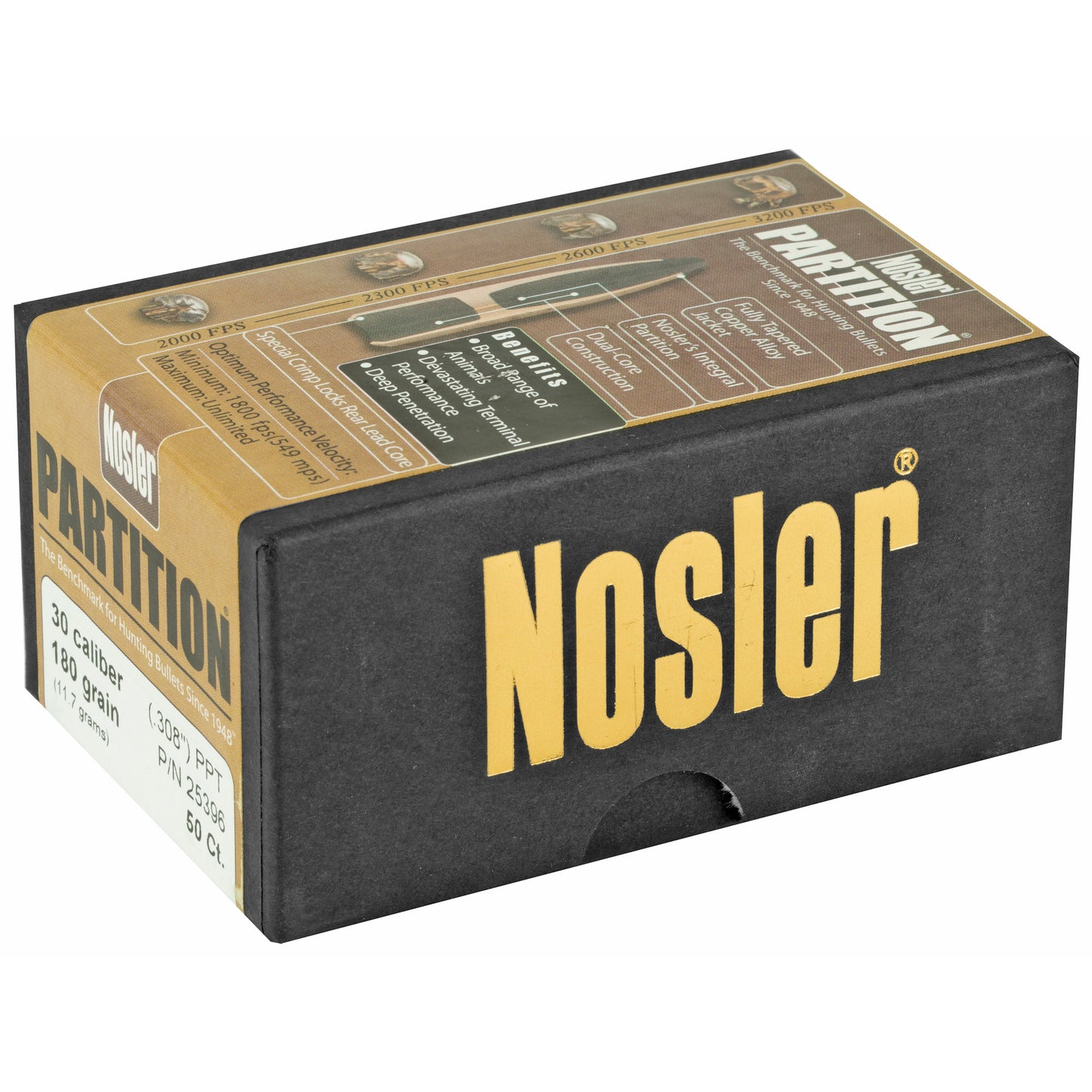 NOSLER 30 CAL 180GR PPT PART. 50CT