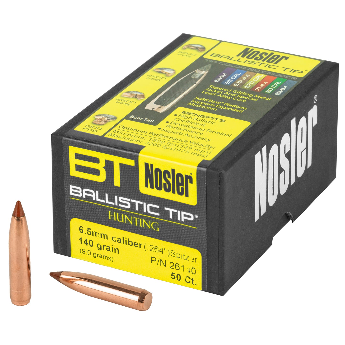 NOSLER 6.5MM 140GR 50CT