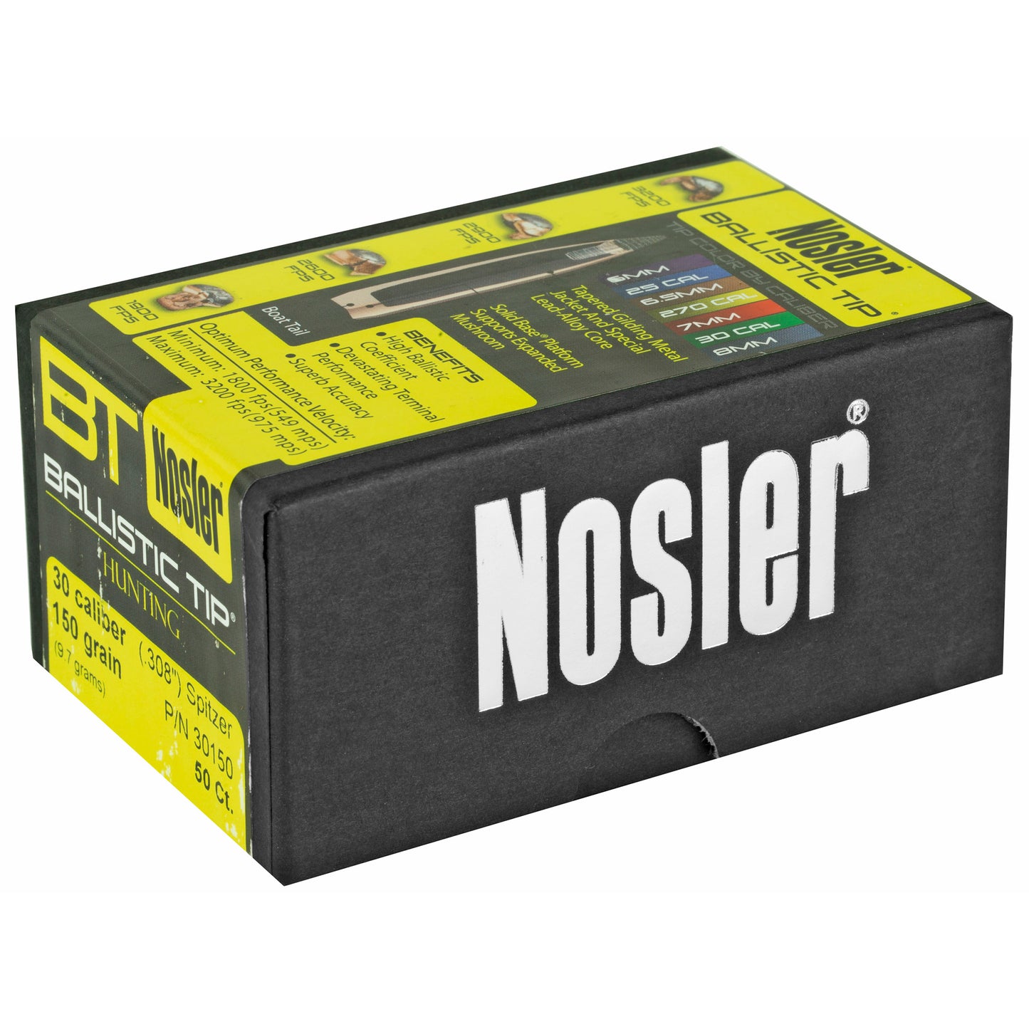 NOSLER 30 CAL 150GR 50CT