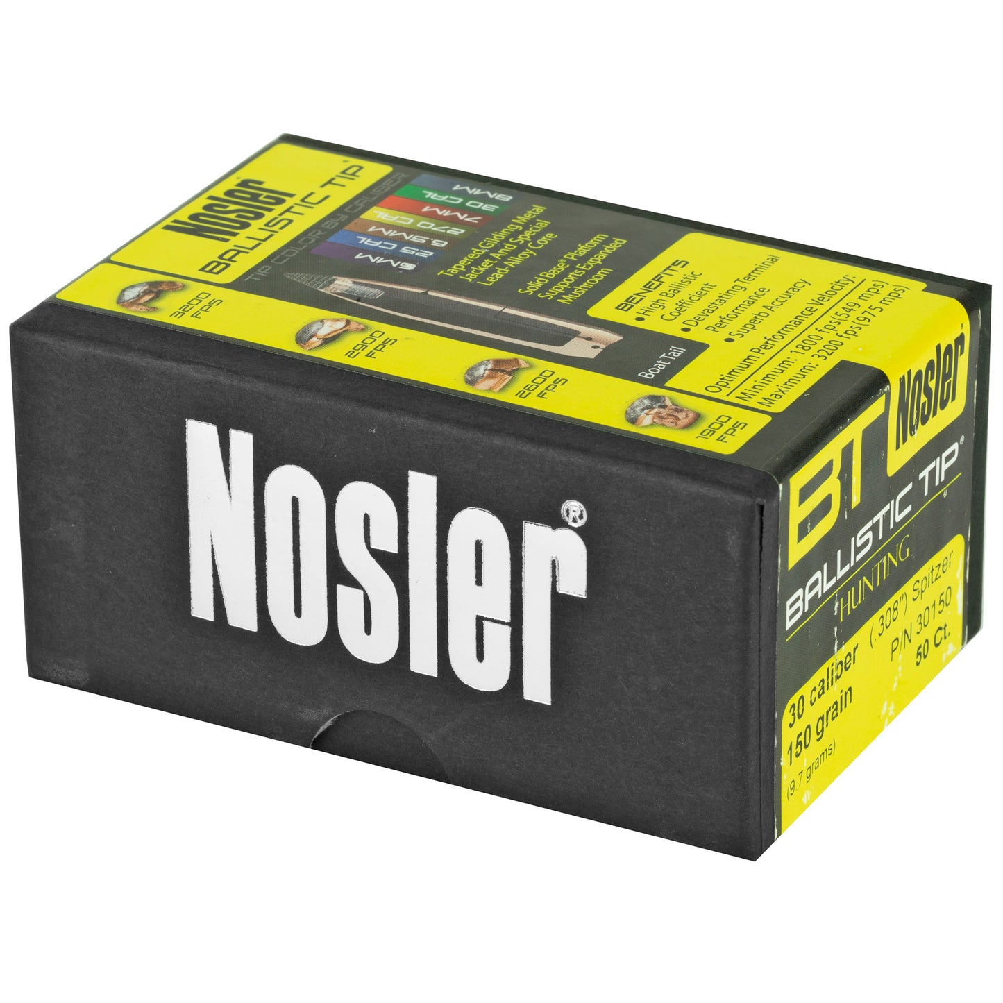 NOSLER 30 CAL 150GR 50CT