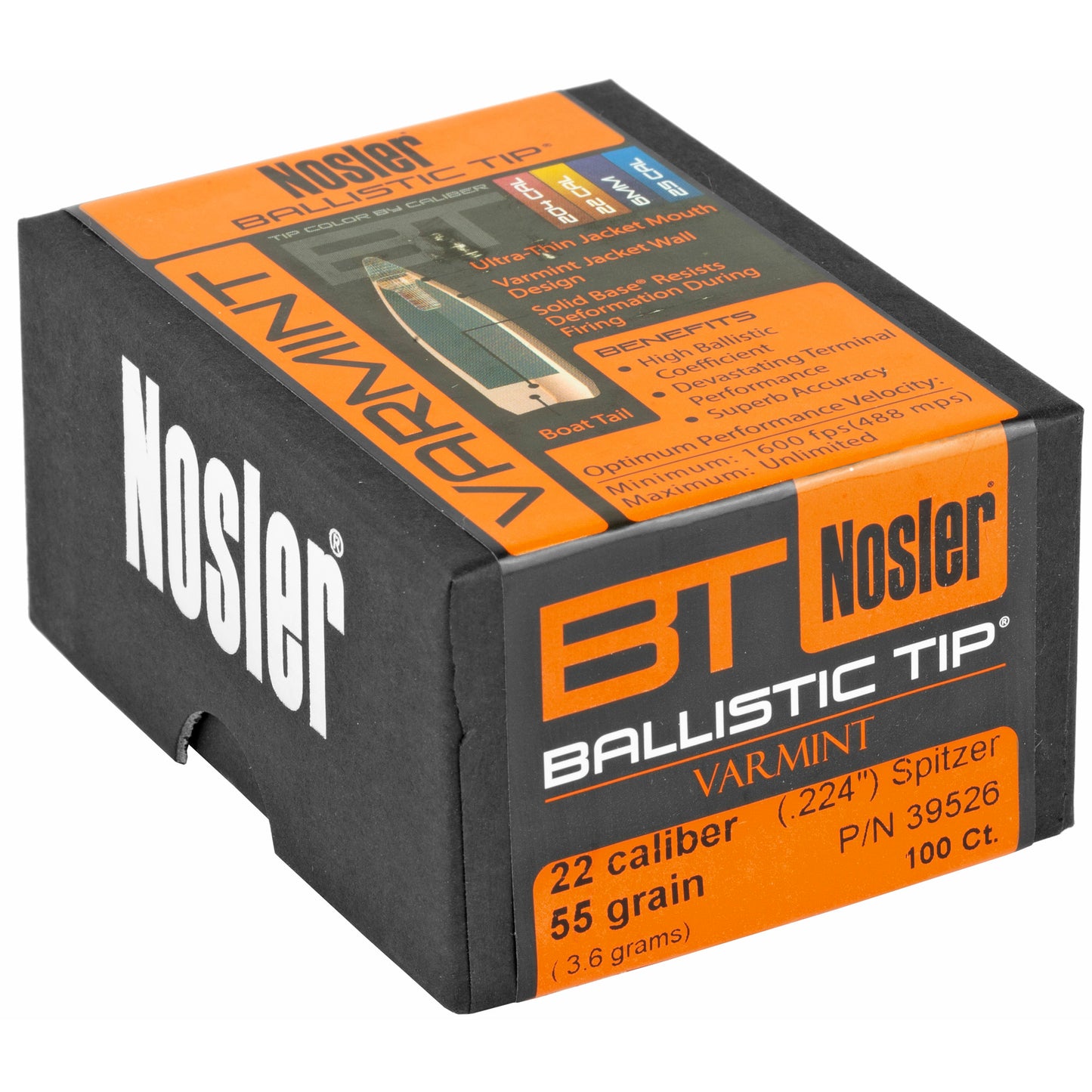 NOSLER 22 CAL 55GR 100CT