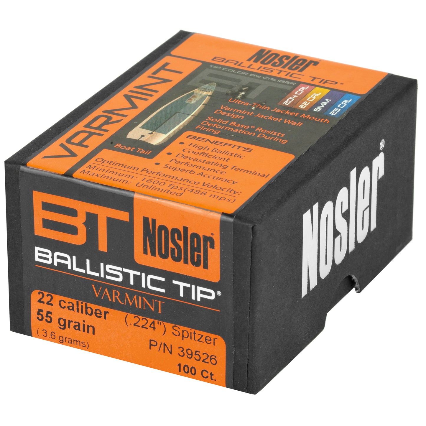 NOSLER 22 CAL 55GR 100CT