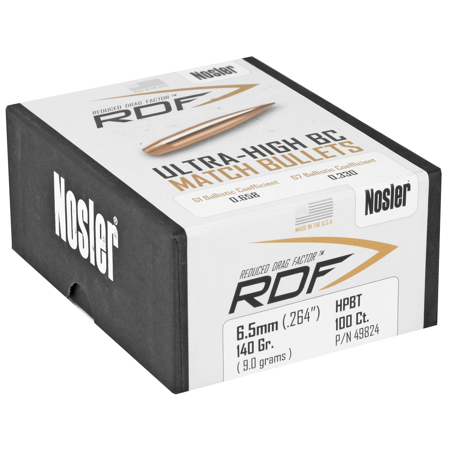 NOSLER RDF 6.5MM 140GR HPBT 100CT