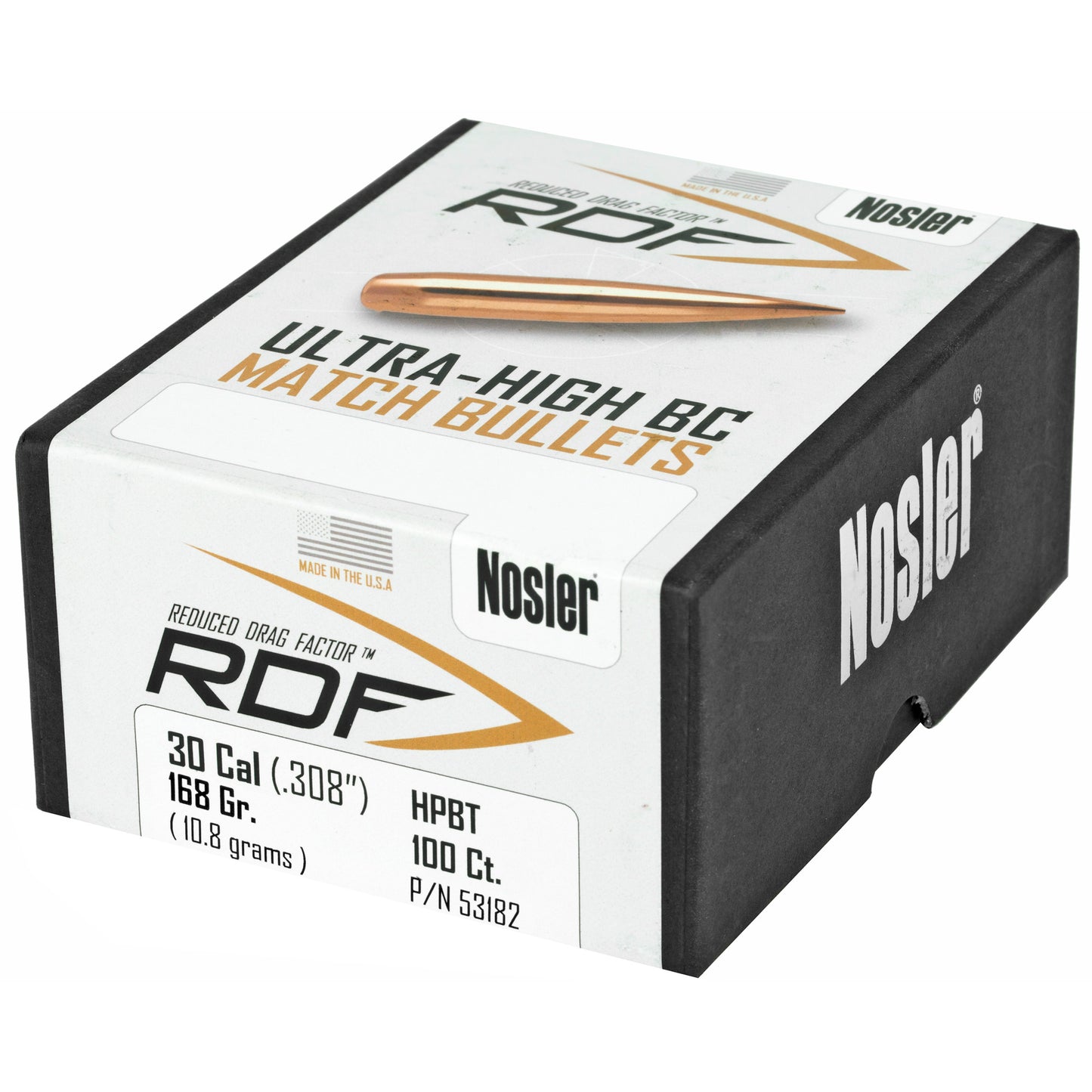 NOSLER RDF 30 CAL 168 HPBT 100CT