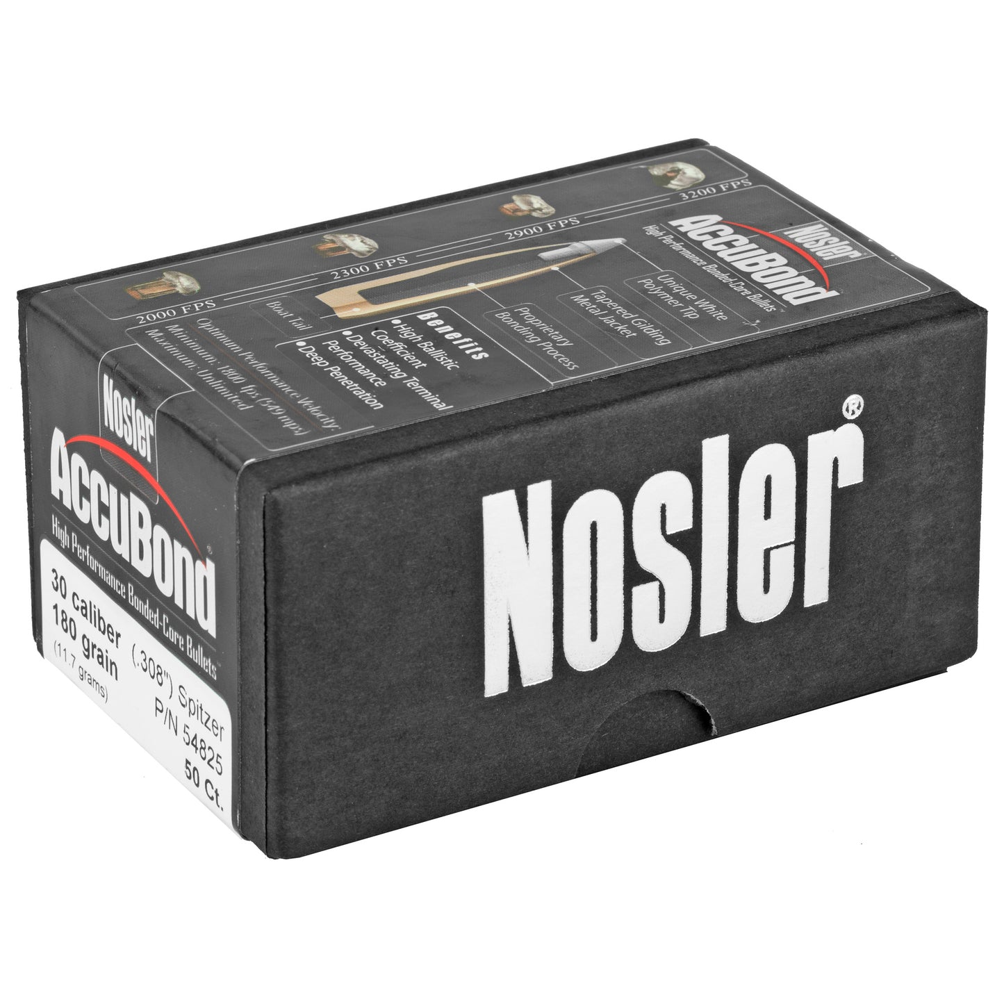 NOSLER 30 CAL 180GR ACCUBOND 50CT