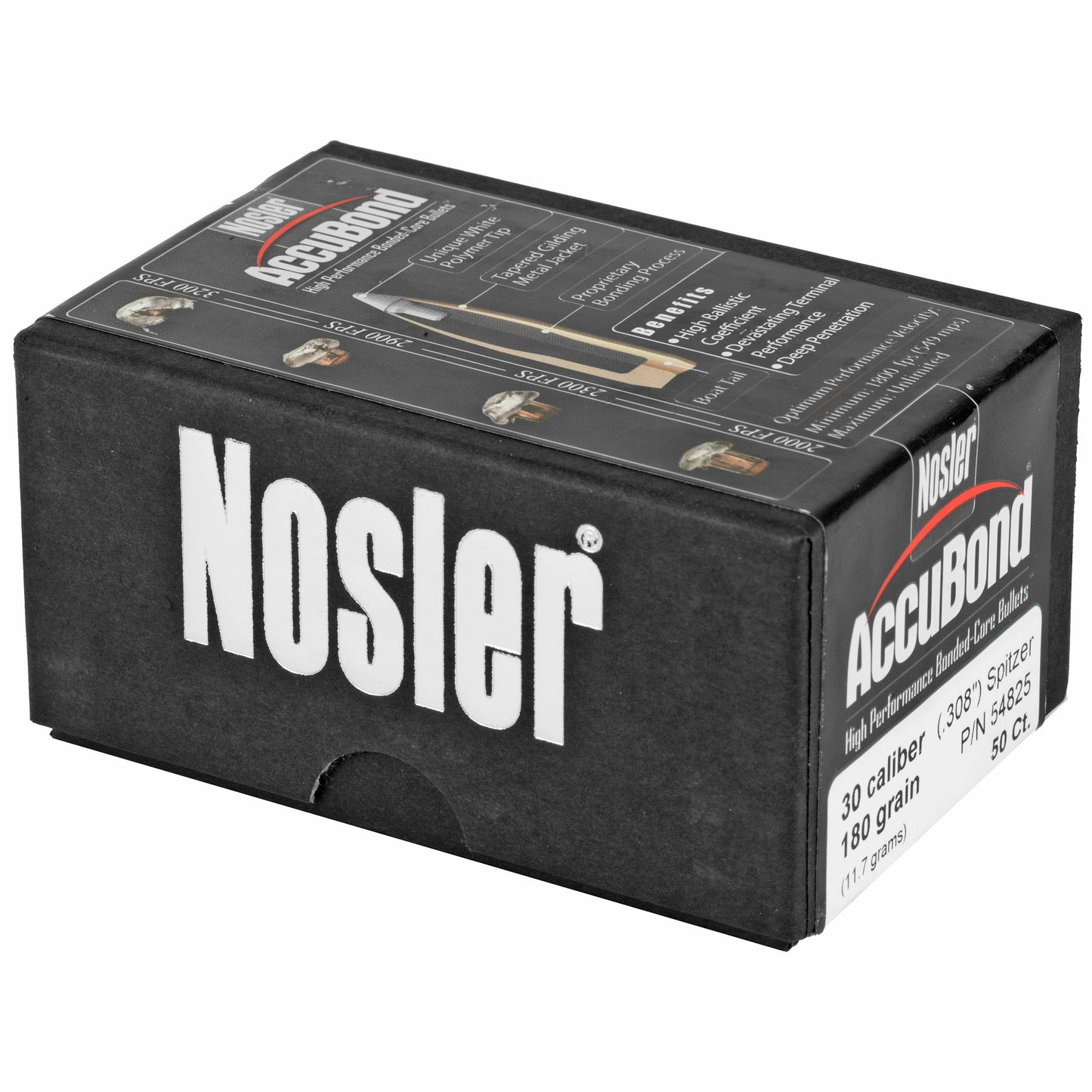 NOSLER 30 CAL 180GR ACCUBOND 50CT