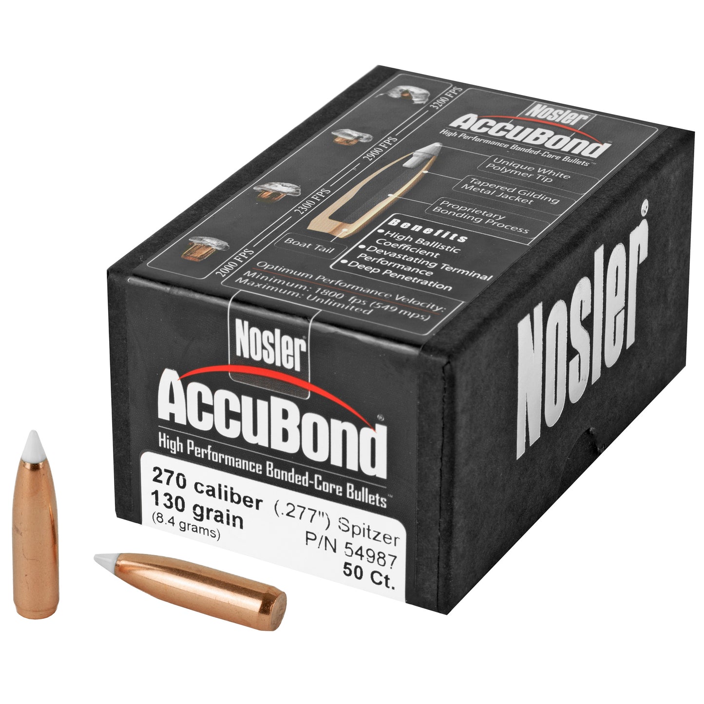 NOSLER 270 CAL 130GR ACCUBOND 50CT