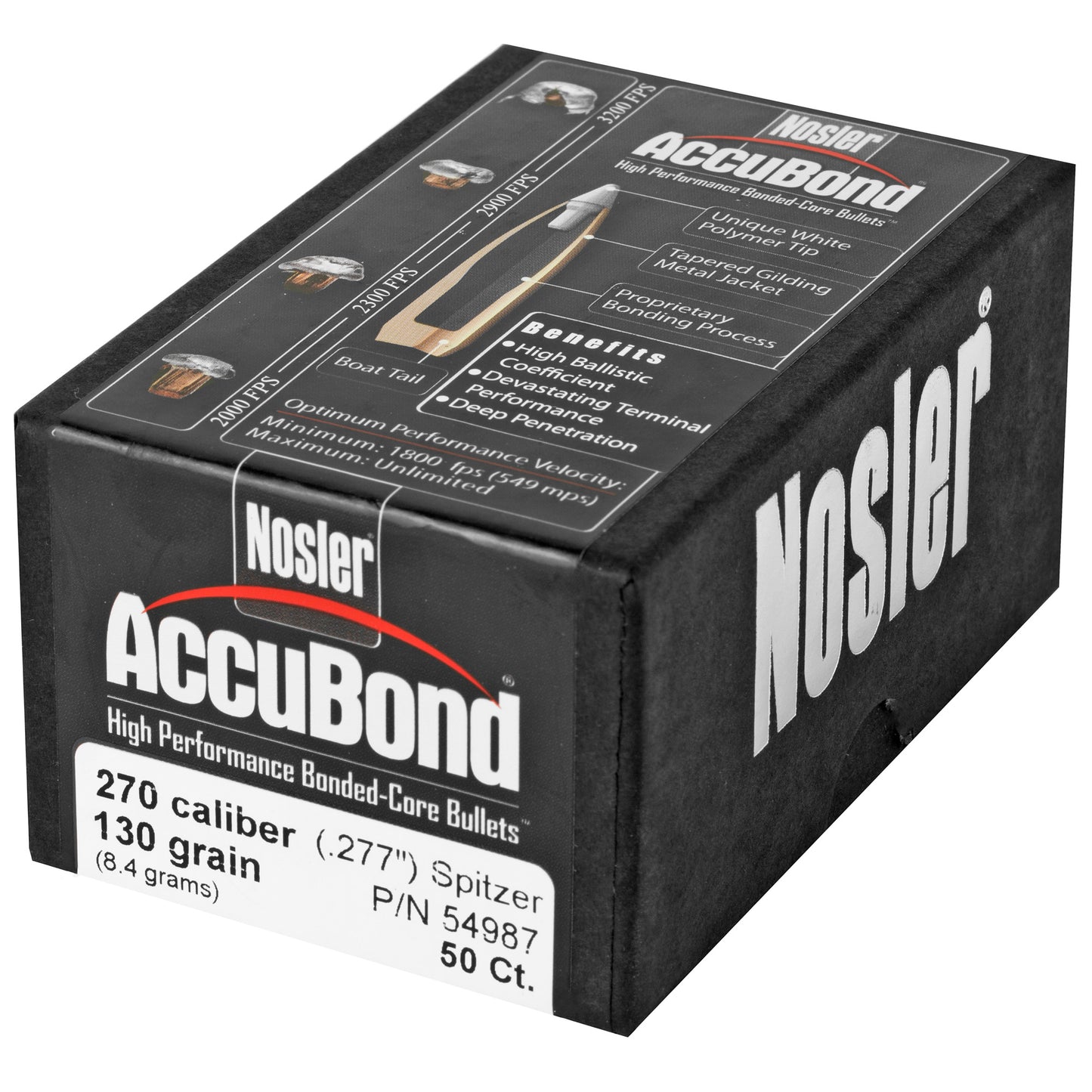 NOSLER 270 CAL 130GR ACCUBOND 50CT