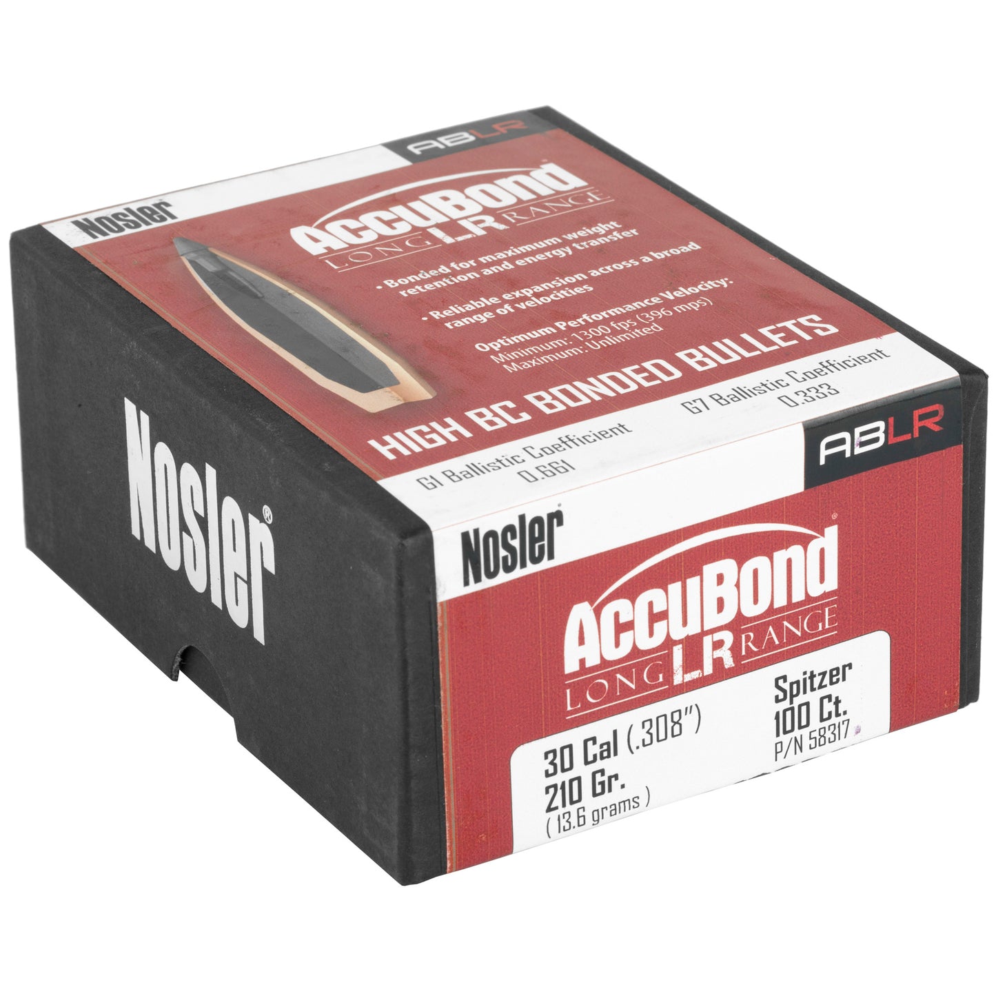 NOSLER ABLR 30 CAL 210GR SP 100CT