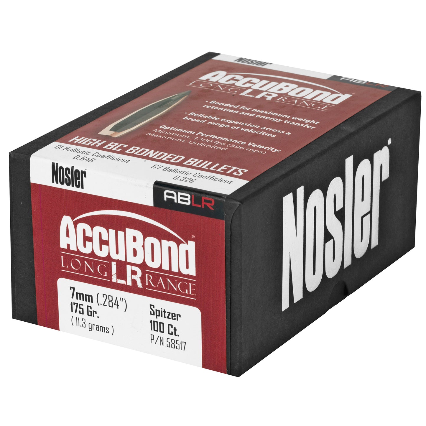 NOSLER ABLR 7MM 175GR SP 100CT