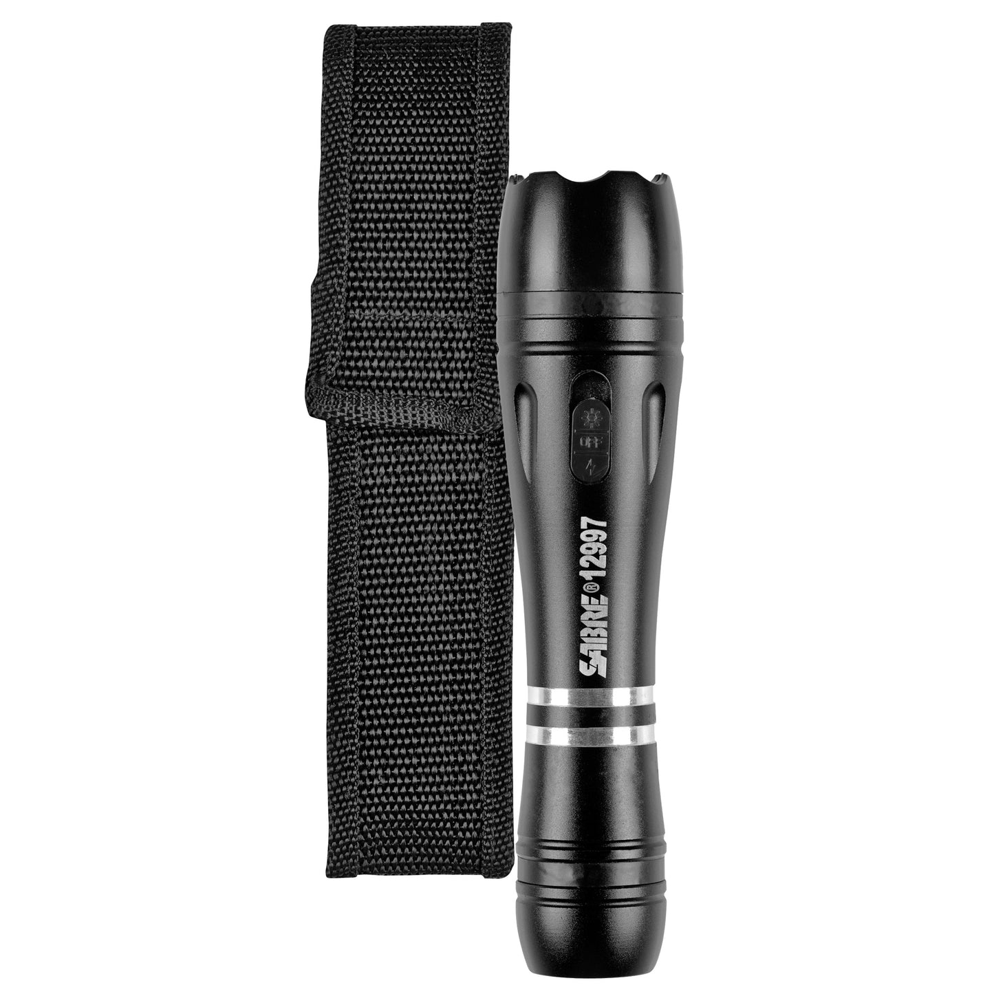 SABRE STUN GUN W FLASHLIGHT/ HLSTR