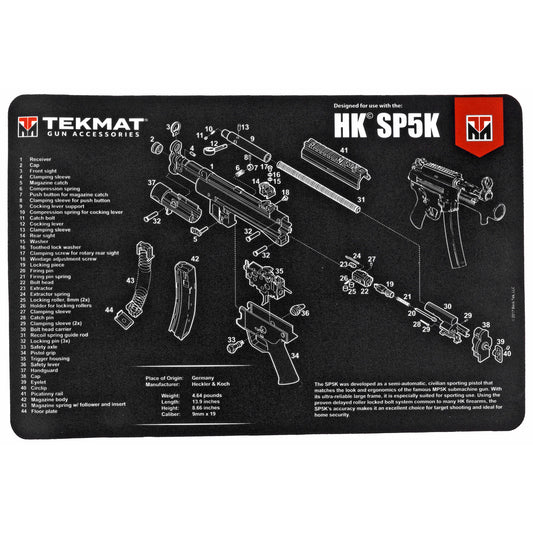 TEKMAT PISTOL MAT H&K SP5K