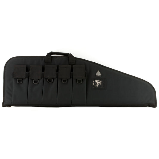 UTG 38 DC TACT GUN CASE W/PCKT  BLK