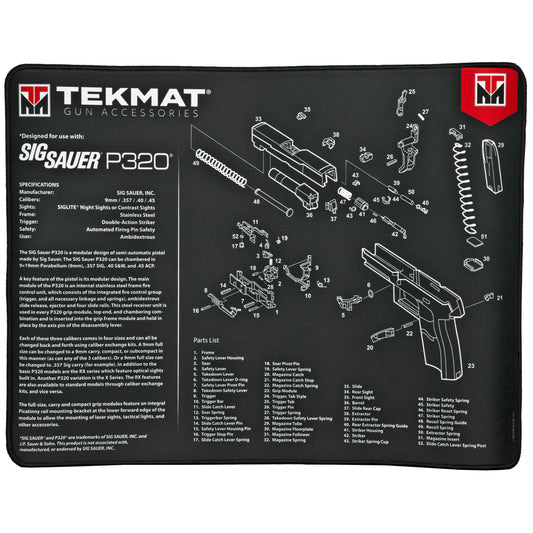 TEKMAT ULTRA PSTL MAT SIG P320 BLK