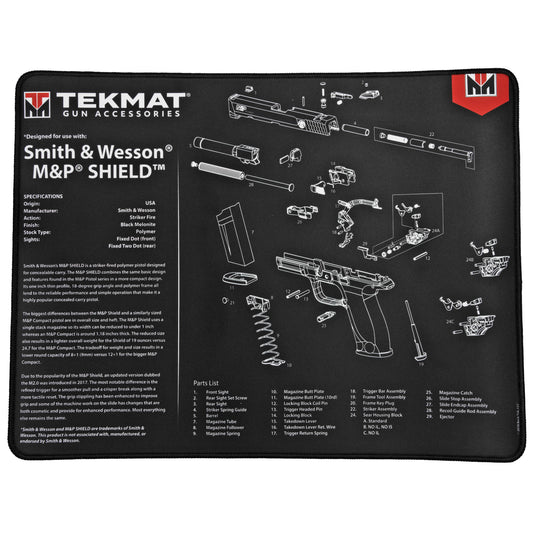 TEKMAT ULTRA PSTL MAT S&W SHIELD BLK