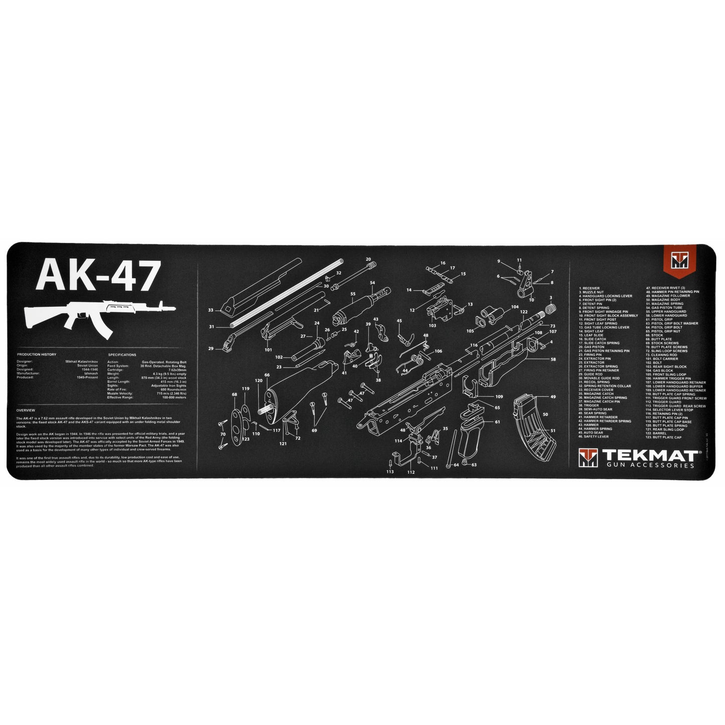 TEKMAT RIFLE MAT AK47 BLK