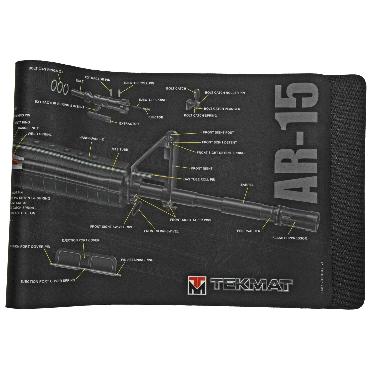 TEKMAT CUTAWAY RIFLE MAT AR15 BLK