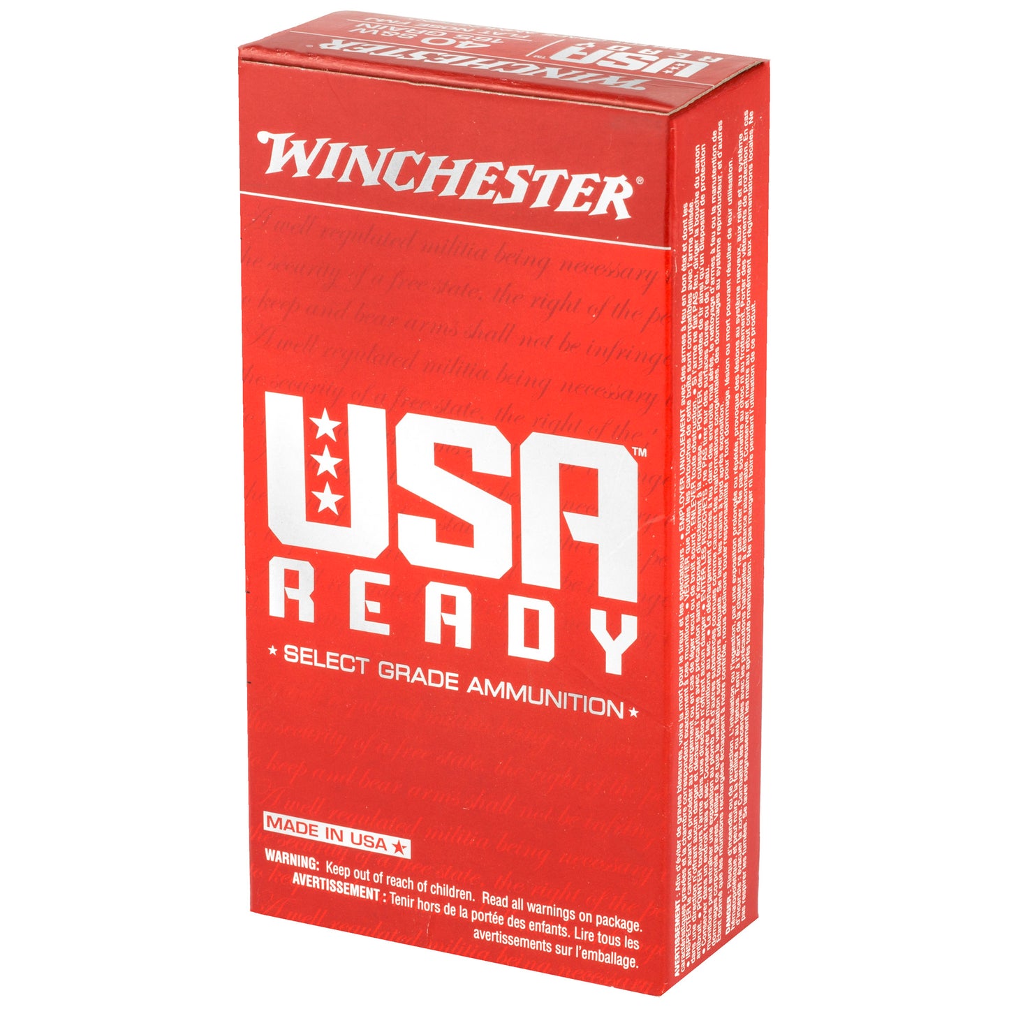 WIN USA RDY 40SW 165GR FMJ 50/500