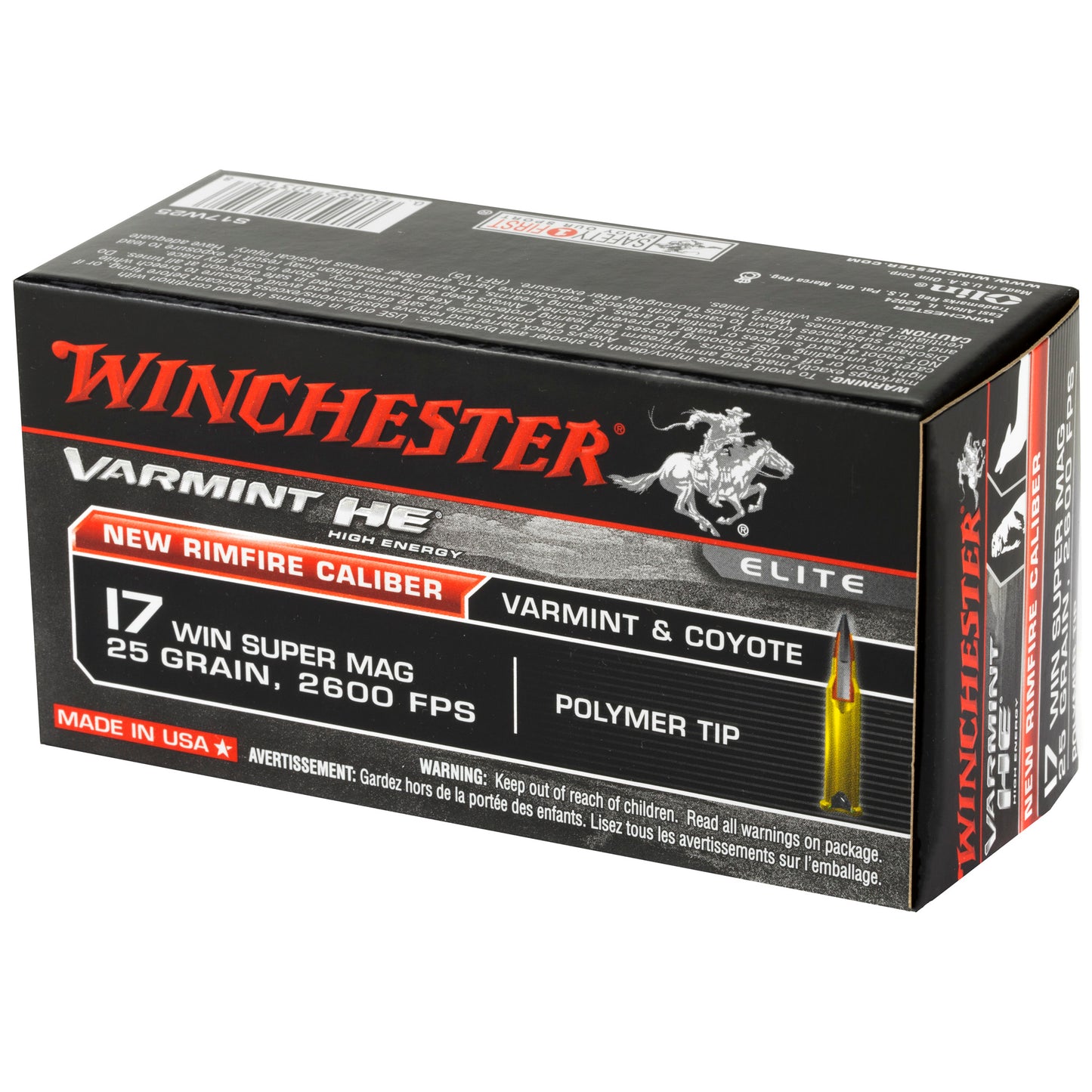 WIN VARMINT HE 17WSM 25GR PT 50/500