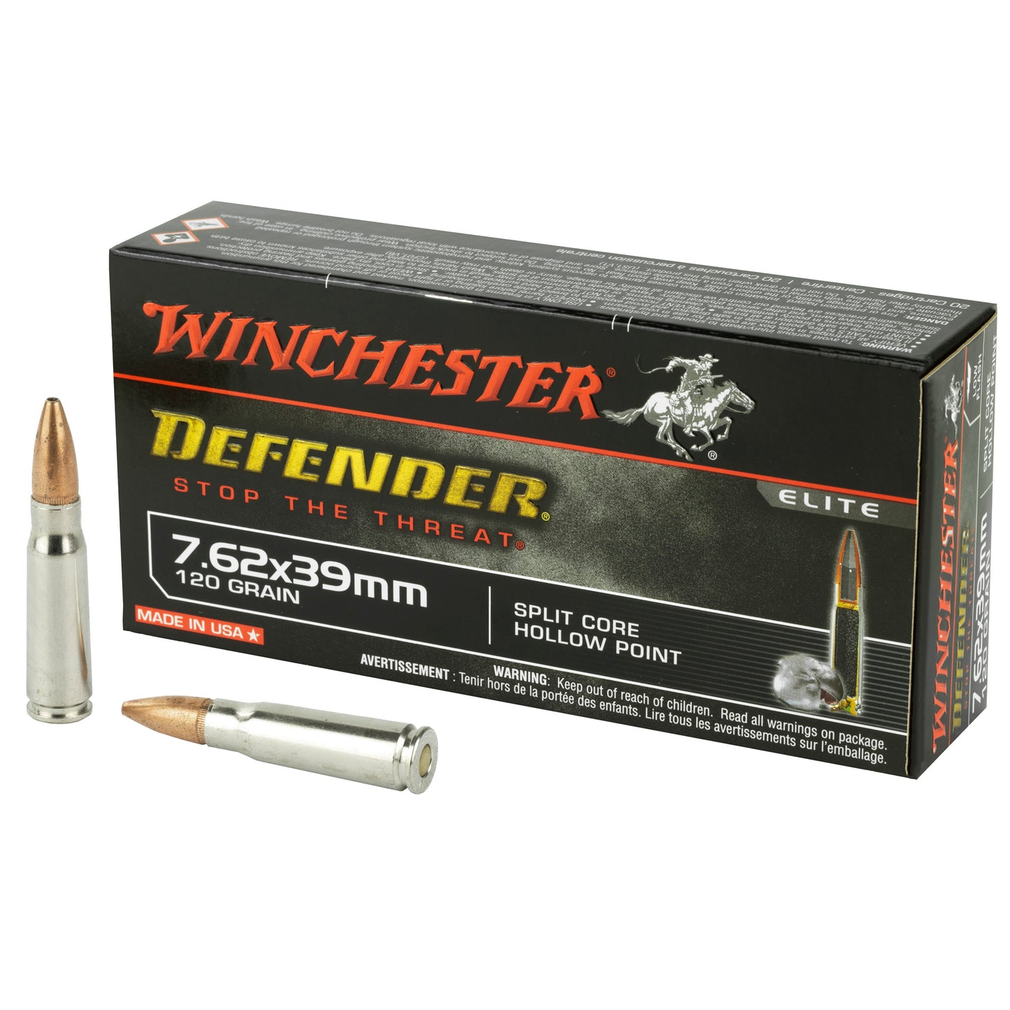 WIN DEFENDER 762X39 120GR HP 20/200