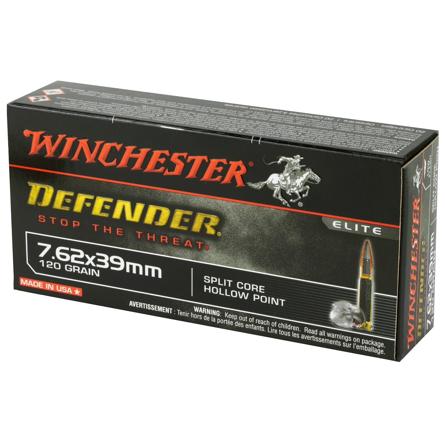 WIN DEFENDER 762X39 120GR HP 20/200