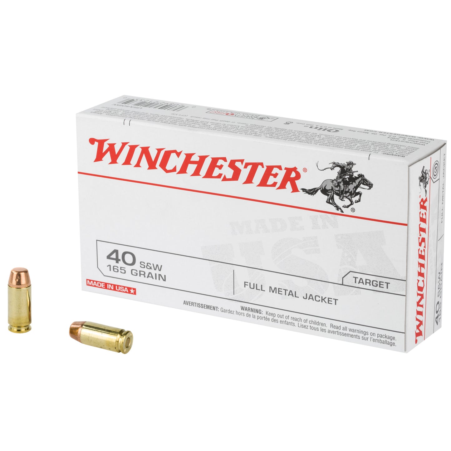 WIN USA 40SW 165GR FMJ 50/500