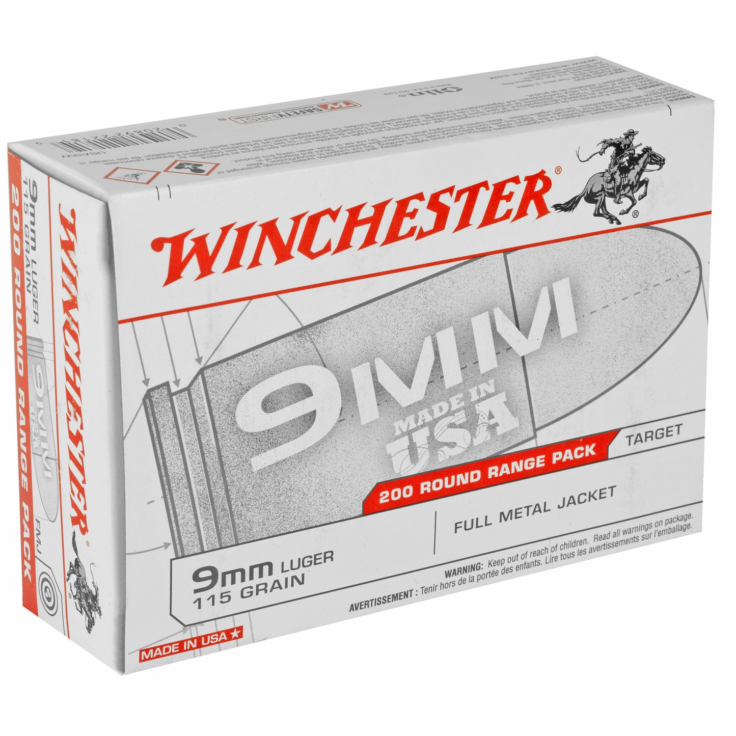 WIN USA 9MM 115GR FMJ 200/1000