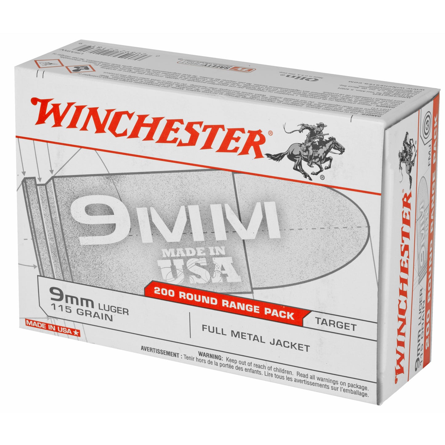 WIN USA 9MM 115GR FMJ 200/1000