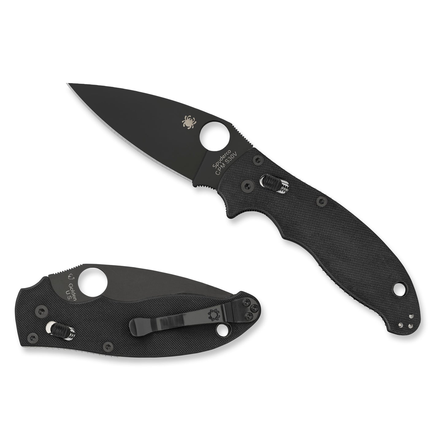 SPYDERCO MANIX 2 BLACK BLADE 3.375