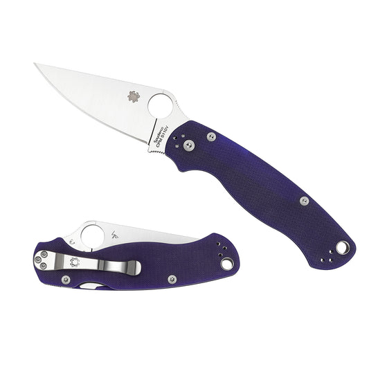 SPYDERCO PARAMILITARY2 BLUE G10 PLN