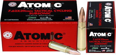 ATOMIC 7.62X39 220GR SUBSONIC